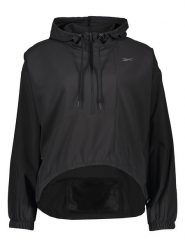Reebok Kurtka w kolorze czarnym do biegania rozmiar: M. Czarne kurtki sportowe damskie Reebok, m, bez wzorów, bez kaptura. Za 144.92 zł.