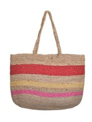 BLE Shopper bag w kolorze beżowo-czerwonym - 45 x 30 x 15 cm rozmiar: onesize. Brązowe shopper bag BLE, bez wzorów, z materiału, na ramię, bez dodatków. Za 104.95 zł.