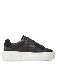 Calvin Klein Sneakersy Ff Cupsole Lace Up Lth HW0HW02570 Czarny. Czarne obuwie sportowe damskie Calvin Klein, ze skóry, bez zapięcia. Za 519.99 zł.