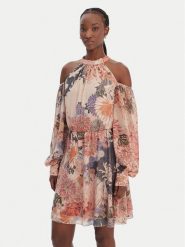 Guess Sukienka koktajlowa W6GK05 W1577 Beżowy Regular Fit. Brązowe sukienki damskie Guess, z aplikacjami, z syntetyku, wizytowe, bez ramiączek. Za 759.99 zł.