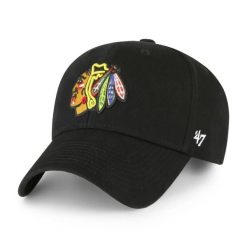 Czapka z daszkiem 47 Brand 47 brand CHICAGO BLACKHAWKS LEGEND H-GWMVP04GWS-BK. Czarne czapki z daszkiem damskie 47 Brand, na lato, bez wzorów, z bawełny. Za 109.00 zł.