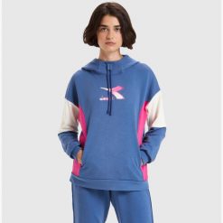 Bluza damska DIADORA L.HOODIE LUSH L. Czerwone bluzy damskie Diadora, l, bez wzorów, bez kaptura. Za 89.99 zł.