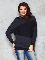 INFINITE YOU Bluza w kolorze grafitowo-czarnym rozmiar: S/M. Czarne bluzy damskie Infinite You, m, bez wzorów, bez kaptura. Za 70.90 zł.