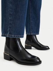 MEXX Botki CEO-HY25809-1 Czarny. Czarne botki damskie Mexx, ze skóry, bez obcasa, na słupku, bez zapięcia. Za 249.99 zł.