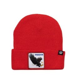 Czapka Beanie Red Eagle Czerwony - 107-1926-RED. Czerwone czapki damskie Goorin Bros, bez wzorów, z wełny. Za 201.99 zł.