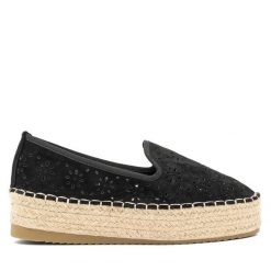 Espadryle DeeZee. Czarne espadryle damskie DeeZee, bez wzorów, bez obcasa. Za 61.99 zł.