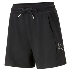 Szorty Sportowe Damskie Puma Power Colorblock. Czarne spodenki sportowe damskie Puma, s, bez wzorów, z bawełny. Za 98.65 zł.