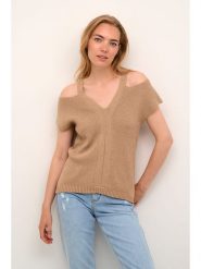 Cream Sweter w kolorze jasnobrązowym rozmiar: M. Brązowe swetry klasyczne damskie Cream, m, z bawełny, bez kołnierzyka. Za 112.01 zł.