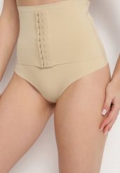 Beżowa Bielizna modelująca Majtki z Wysokim Stanem Efroneira. Brązowa bielizna korygująca Born2be, bez wzorów. Za 39.99 zł.