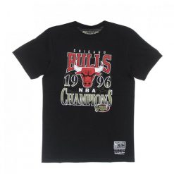 Koszulka Chicago Bulls Last Dance Champions 1996. Czarne koszulki damskie Mitchell & Ness, bez wzorów, bez kołnierzyka, bez ramiączek. Za 218.50 zł.
