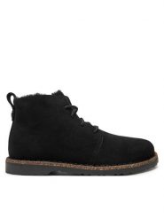 Birkenstock Trzewiki Uppsala Mid Shearling 1028154 Czarny. Czarne botki damskie Birkenstock, ze skóry, bez obcasa, na płaskiej podeszwie, bez zapięcia. Za 769.99 zł.