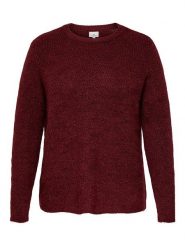 ONLY Sweter w kolorze bordowym rozmiar: S-42/44. Czerwone swetry klasyczne damskie Only, s, ze splotem, bez kołnierzyka. Za 86.99 zł.