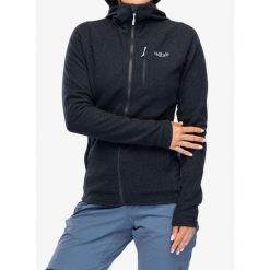 Bluza polarowa damska Rab Capacitor Hoody. Czarne bluzy damskie RAB, xs, bez wzorów, z polaru, bez kaptura. Za 350.99 zł.