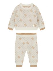 Guess Komplet sweter i spodnie materiałowe A6BG03 Z1320 Różowy jasny Regular Fit. Czerwone spodnie niemowlęce Guess, z aplikacjami, z materiału. Za 294.99 zł.