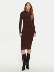 Marciano Guess Sukienka dzianinowa 4BGK45 5036Z Brązowy Regular Fit. Brązowe sukienki damskie Marciano Guess, z aplikacjami, z dzianiny, bez ramiączek. Za 419.99 zł.