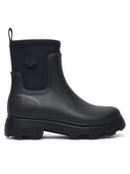 Tommy Hilfiger Kalosze Th Stamp Warm Ankle Rain Boot FW0FW09544 Czarny. Czarne kalosze damskie Tommy Hilfiger, bez wzorów, z syntetyku. Za 489.99 zł.