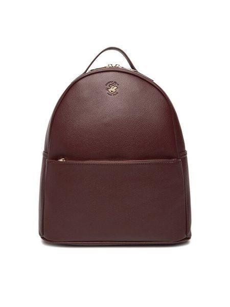 Beverly Hills Polo Club Plecak C-BHPC-L-006-08 Bordowy. Czerwone plecaki Beverly Hills Polo Club, bez wzorów, z materiału. Za 249.99 zł.