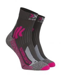 Skarpety trekkingowe damskie X-Socks Trek Outdoor Low Cut 4.0. Czerwone skarpetki damskie X Socks, bez wzorów, z materiału. Za 151.50 zł.