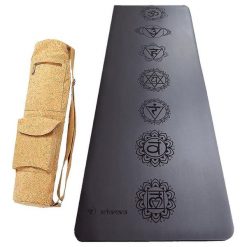 Mata do jogi gumy-sztucznej skóry 5mm +Torba z korka, do suchych lub mokrych rąk. Brązowe torby sportowe ACHAMANA, bez wzorów, z bawełny, duże. Za 661.00 zł.