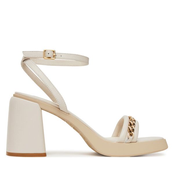 Sandały Liu Jo. Brązowe sandały damskie Liu Jo, bez wzorów, bez obcasa, na słupku, bez zapięcia. Za 759.99 zł.