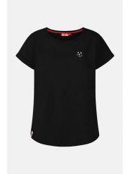 Derbe Koszulka w kolorze czarnym rozmiar: XL. Czarne bluzki damskie Derbe, xl, bez wzorów, z bawełny, bez kołnierzyka, bez ramiączek. Za 122.38 zł.