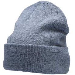 Czapka 4F. Niebieskie czapki damskie 4F, na zimę, bez wzorów, z materiału. Za 41.99 zł.
