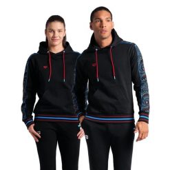 Bluza Arena Fireflow Hooded Sweat Inserts z kapturem. Czarne bluzy damskie Arena, xl, bez wzorów, z bawełny, z kapturem. Za 313.07 zł.