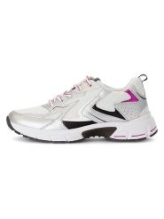 Gabor Skórzane sneakersy w kolorze srebrno-białym rozmiar: 38,5. Szare obuwie sportowe damskie Gabor, z materiału, bez zapięcia. Za 214.70 zł.