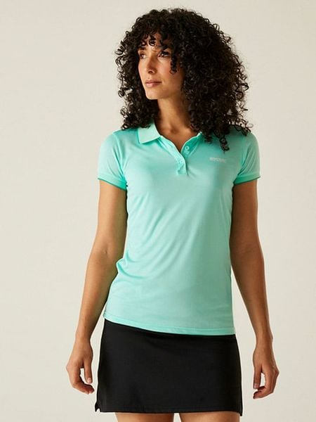 Regatta Funkcyjna koszulka polo "Remex II" w kolorze błękitnym rozmiar: 42. Niebieskie koszulki damskie Regatta, bez wzorów, z materiału, bez kołnierzyka, bez ramiączek. Za 43.78 zł.