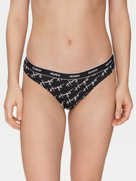 HUGO Stringi 50510622 Biały. Białe stringi Hugo, bez wzorów, z bawełny. Za 39.99 zł.