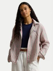 Polo Ralph Lauren Koszula 211935130501 Bordowy Relaxed Fit. Czerwone koszule damskie Polo Ralph Lauren, l, bez wzorów, ze lnu, bez kołnierzyka, bez ramiączek. Za 819.99 zł.