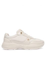 Tommy Hilfiger Sneakersy Modern Runner Shiny Leather FW0FW09413 Beżowy. Brązowe obuwie sportowe damskie Tommy Hilfiger, ze skóry, bez zapięcia. Za 489.99 zł.