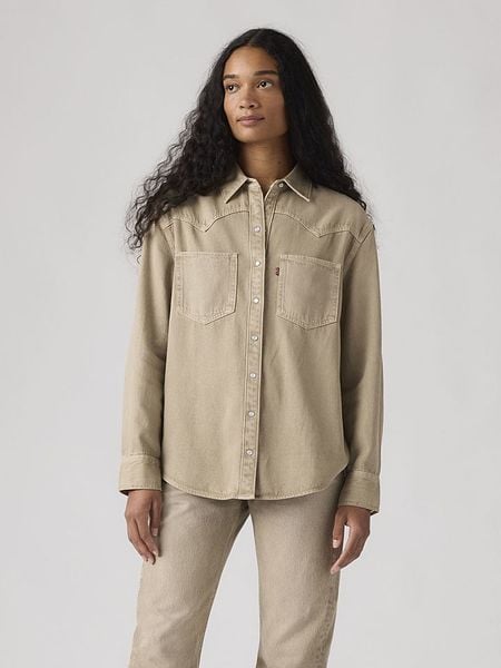 Levi's Koszula "Teodora" w kolorze beżowym rozmiar: XS. Brązowe koszule damskie Levi's, s, bez wzorów, z bawełny, bez kołnierzyka, bez ramiączek. Za 156.60 zł.