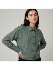 MOSS COPENHAGEN Kurtka koszulowa "Viana" w kolorze zielonym rozmiar: XS. Zielone kurtki damskie Moss Copenhagen, xs, bez wzorów, bez kaptura. Za 184.02 zł.
