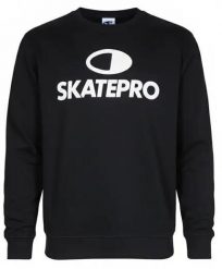 Odzież Bluza sportowa unisex SkatePro Crew Neck - S - Czarny. Czarna bluzy damskie SKATEPRO, s, bez wzorów, z bawełny, bez kaptura. Za 138.99 zł.