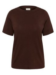 KAFFE curve Sweter w kolorze brązowym rozmiar: S. Brązowe swetry klasyczne damskie KAFFE curve, s, z wiskozy, bez kołnierzyka. Za 149.95 zł.