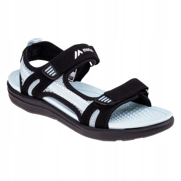 Sandały Damskie Martibo. Szare sandały damskie MARTES, bez wzorów, z materiału, z otwartym noskiem, bez obcasa, bez zapięcia. Za 138.99 zł.