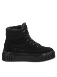 Gant Botki 29543705 Czarny. Czarne botki damskie Gant, ze skóry, bez obcasa, na płaskiej podeszwie, bez zapięcia. Za 429.99 zł.
