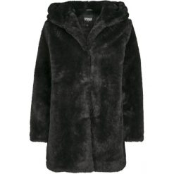 Parka dla kobiet Urban Classic hooded teddy coat. Czarne parki damskie Urban Classics, na zimę, z kapturem. Za 340.00 zł.