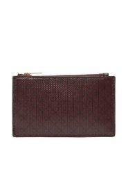 Calvin Klein Portfel Emblem Aop Top Zip Cardcase LV04F1084G Brązowy. Brązowe portfele damskie Calvin Klein, bez wzorów, ze skóry. Za 179.99 zł.