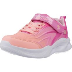 Buty SKECHERS SOLA GLOW Rose. Czerwone obuwie trekkingowe damskie Skechers, z syntetyku, bez zapięcia. Za 216.99 zł.