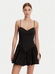 BARDOT Sukienka koktajlowa 59794DB Czarny Slim Fit. Czarne sukienki damskie Bardot, bez wzorów, z bawełny, wizytowe, bez ramiączek. Za 339.99 zł.