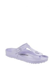 Birkenstock Japonki w kolorze liliowym rozmiar: 43. Różowe klapki damskie Birkenstock, bez wzorów, z otwartym noskiem, bez obcasa, bez zapięcia. Za 193.45 zł.