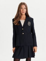 Morgan Marynarka 252-VLOUI.F Granatowy Regular Fit. Niebieskie marynarki i żakiety damskie Morgan, bez wzorów, z syntetyku. Za 519.99 zł.