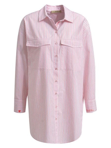 Smith & Soul Koszula w kolorze jasnoróżowym rozmiar: XL. Różowe koszule damskie Smith & Soul, xl, bez wzorów, z bawełny, bez kołnierzyka, bez ramiączek. Za 195.99 zł.