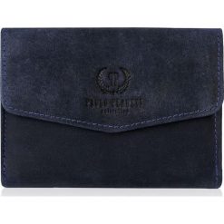 Portfel damski skórzany PAOLO PERUZZI granatowy T-35-DB. Niebieskie portfele damskie PAOLO PERUZZI, bez wzorów, ze skóry. Za 69.99 zł.