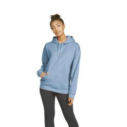 Bluza z kapturem Gildan Midweight Softstyle. Niebieskie bluzy damskie GILDAN, xl, bez wzorów, z bawełny, z kapturem. Za 114.80 zł.