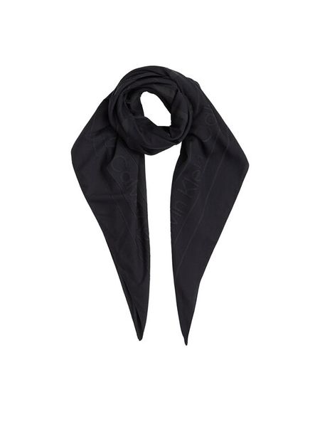 Calvin Klein Chusta Burnout Large Monogram K60K612977 Czarny. Czarne chusty damskie Calvin Klein, bez wzorów, z poliesteru. Za 159.99 zł.