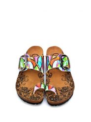 Calceo Japonki ze wzorem rozmiar: 36. Klapki damskie Calceo, bez wzorów, z materiału, z otwartym noskiem, bez obcasa, bez zapięcia. Za 165.99 zł.