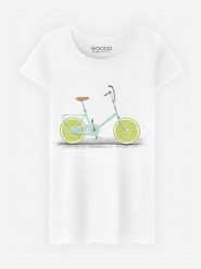 WOOOP Koszulka "Acid" w kolorze białym rozmiar: L. Białe bluzki damskie Wooop, l, bez wzorów, bez kołnierzyka, bez ramiączek. Za 57.06 zł.